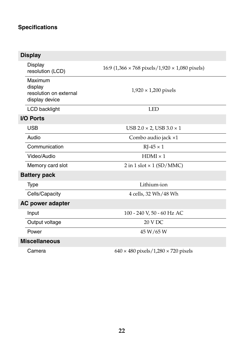 Lenovo IdeaPad Flex 14 Notebook User Manual | Page 22 / 24