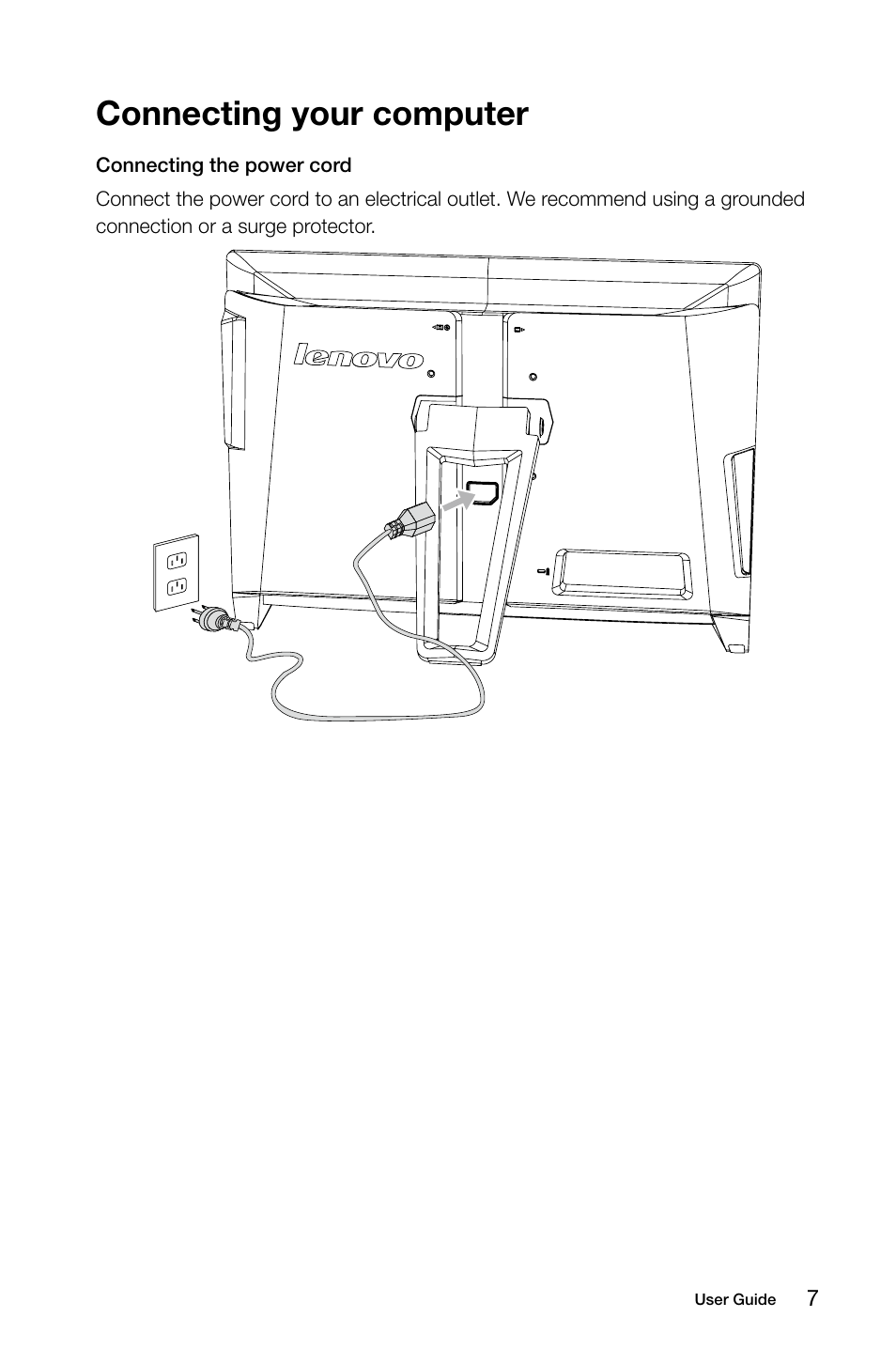 Connecting your computer | Lenovo IdeaCentre B550 All-in-One User Manual | Page 12 / 63