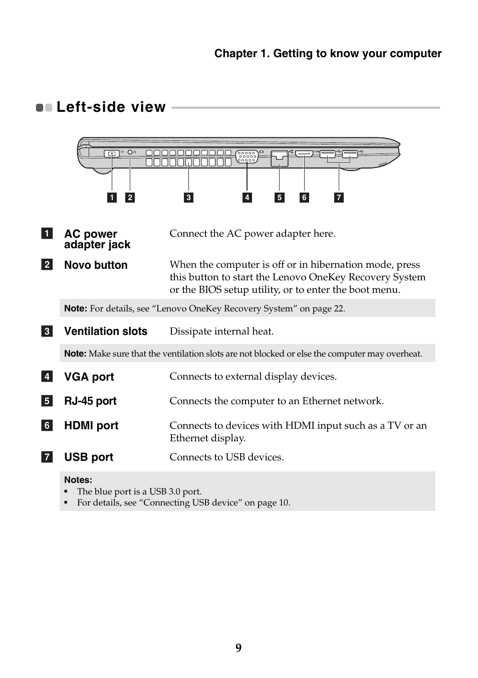 Left-side view | Lenovo Z40-75 User Manual | Page 15 / 51