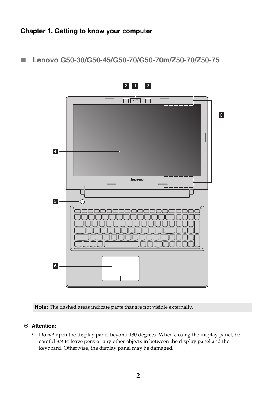 Chapter 1. getting to know your computer | Lenovo Z40-75 User Manual | Page 8 / 51