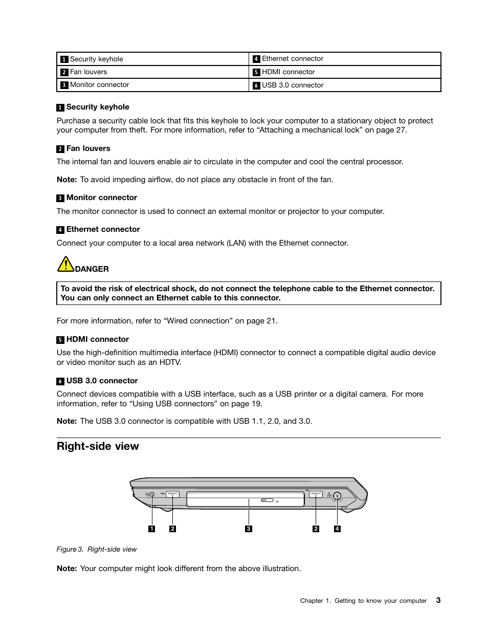 Right-side view | Lenovo B590 Notebook User Manual | Page 17 / 84