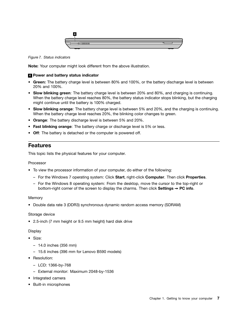 Features | Lenovo B590 Notebook User Manual | Page 21 / 84