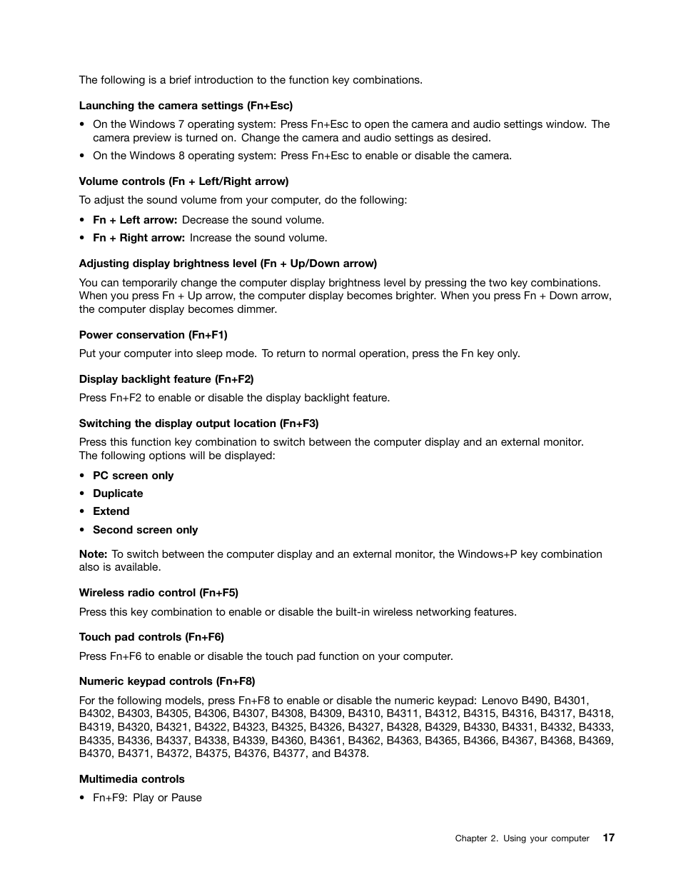 Lenovo B590 Notebook User Manual | Page 31 / 84