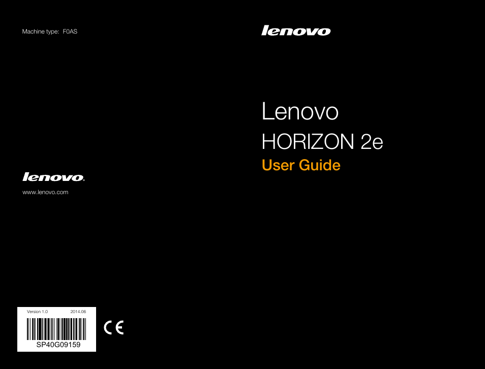 Lenovo Horizon 2e Table PC User Manual | 49 pages