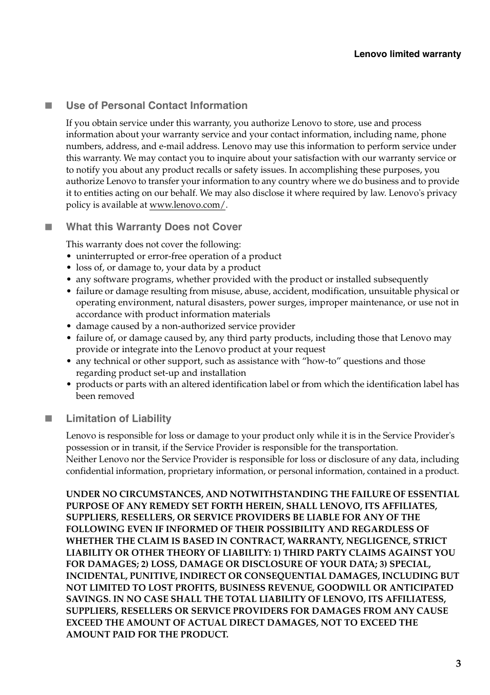 Lenovo Flex 10 Notebook Lenovo User Manual | Page 3 / 15