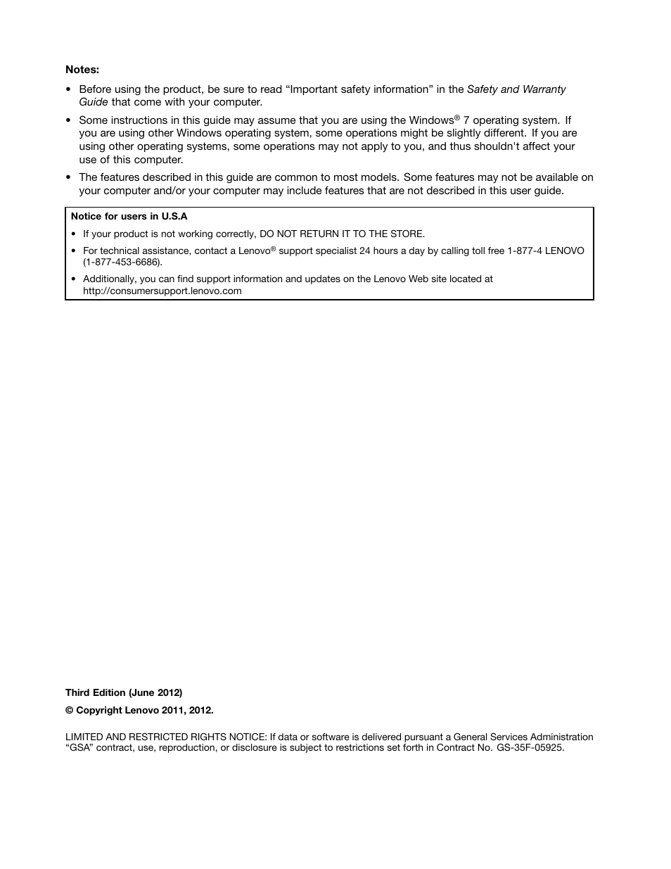 Lenovo B570e Notebook User Manual | Page 2 / 60