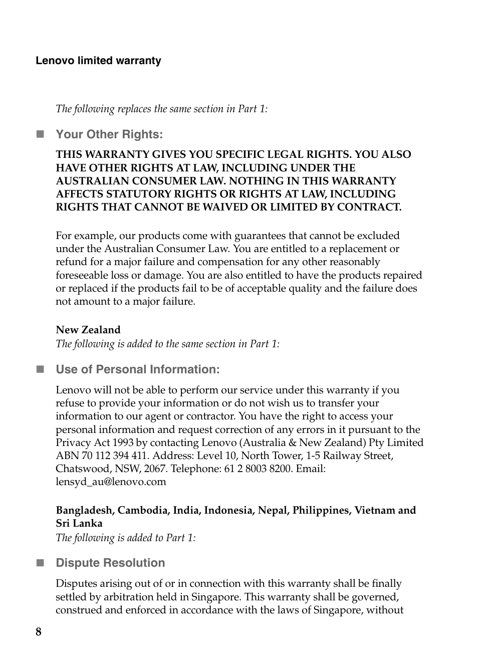 Lenovo IdeaPad Z585 Notebook User Manual | Page 8 / 20