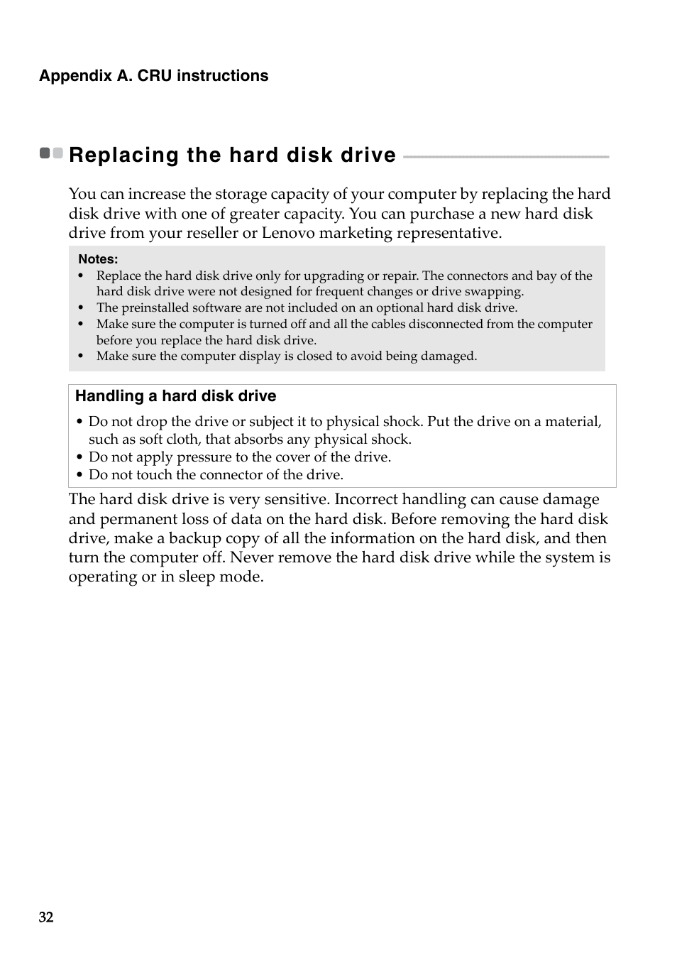 Replacing the hard disk drive | Lenovo B50-45 Notebook User Manual | Page 38 / 52