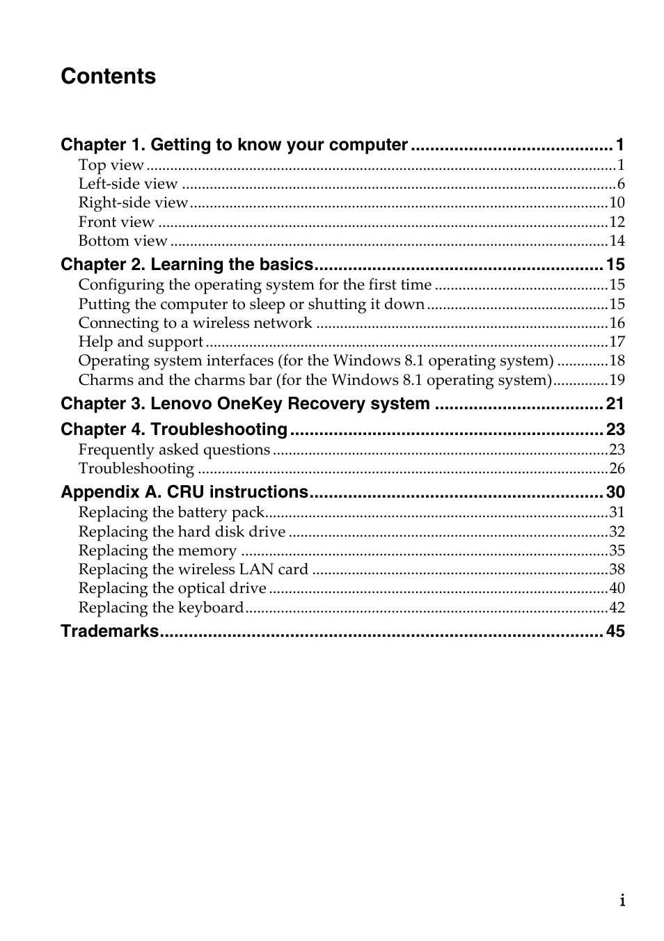 Lenovo B50-45 Notebook User Manual | Page 5 / 52