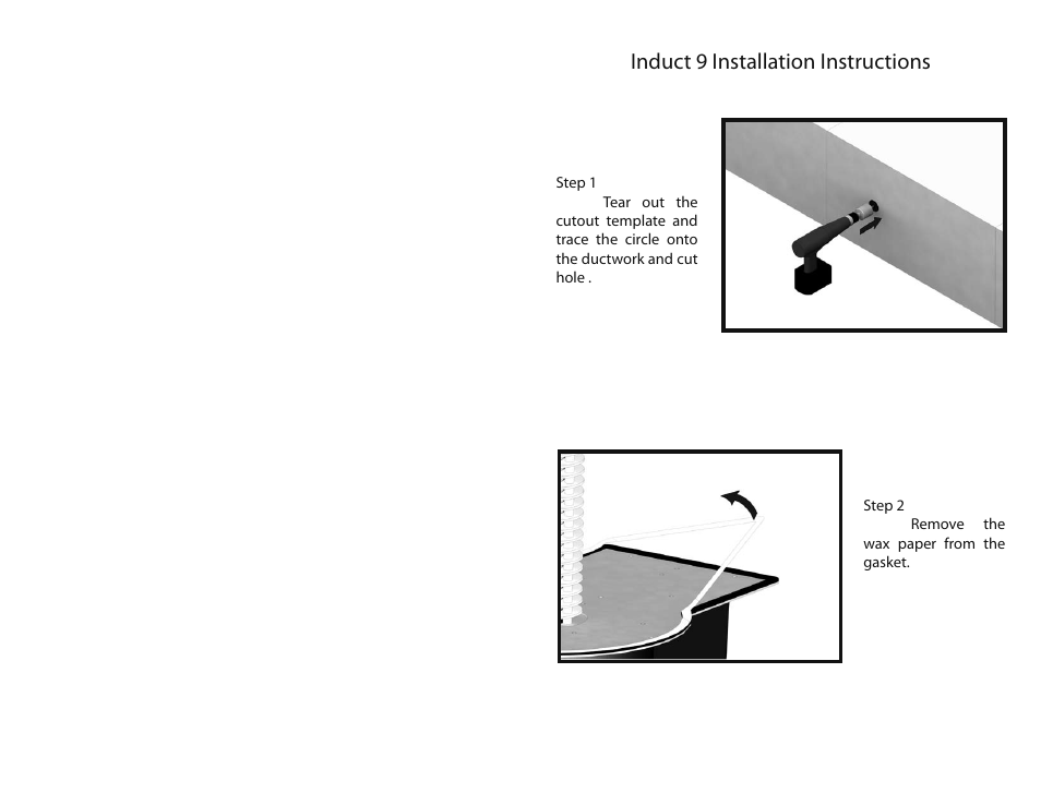 Induct 9 installation instructions | Air Oasis Induct 9 User Manual | Page 3 / 6