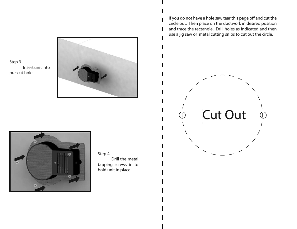 Cut out | Air Oasis Induct 9 User Manual | Page 4 / 6