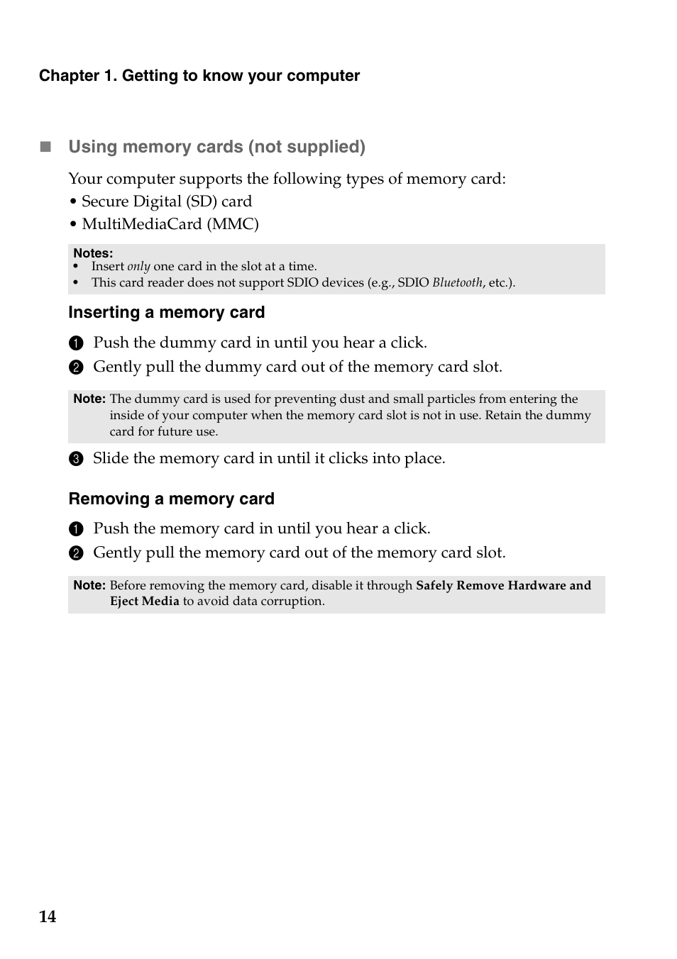 Lenovo G500s Touch Notebook User Manual | Page 18 / 50