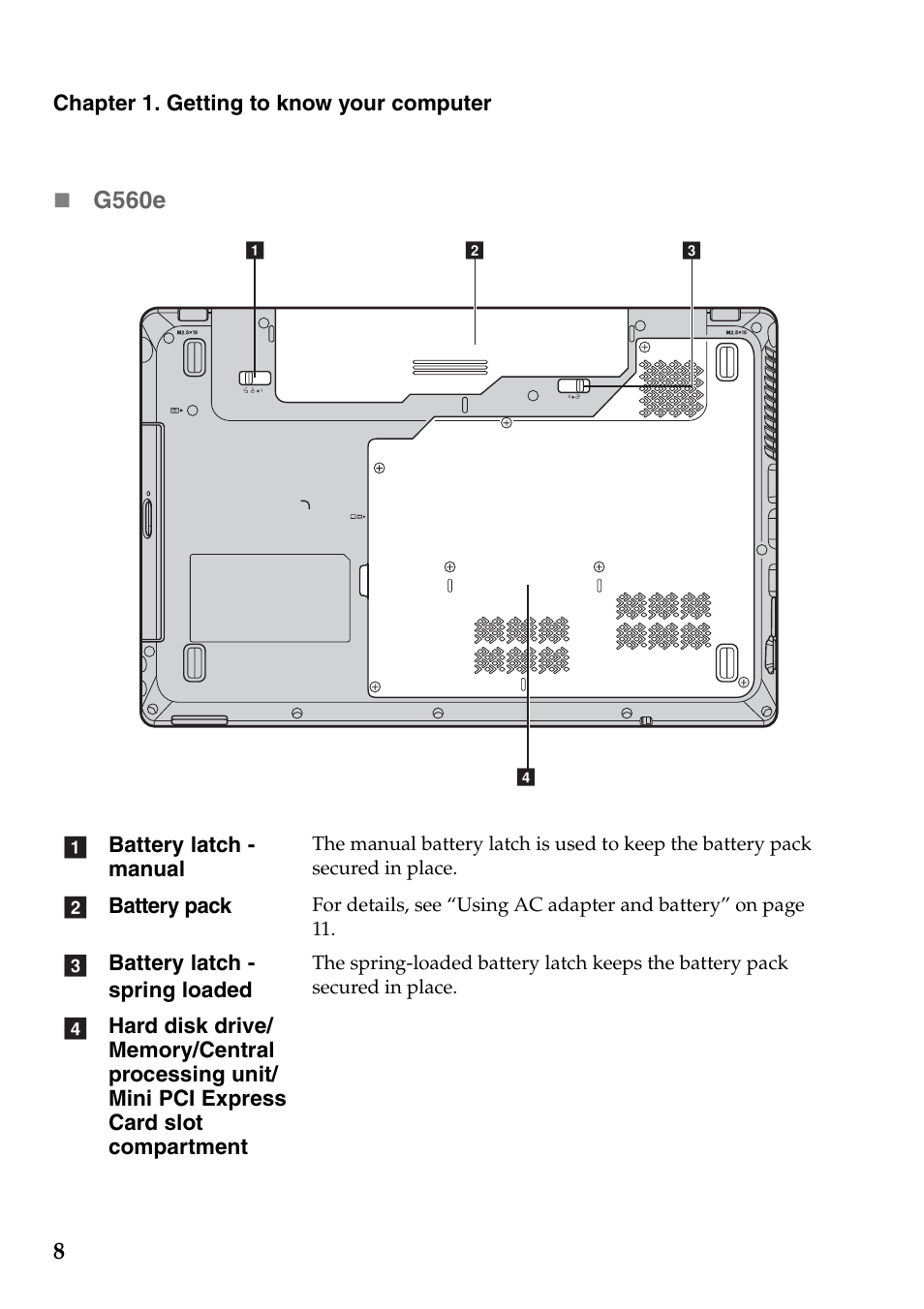 G560e | Lenovo G560e Notebook User Manual | Page 12 / 51