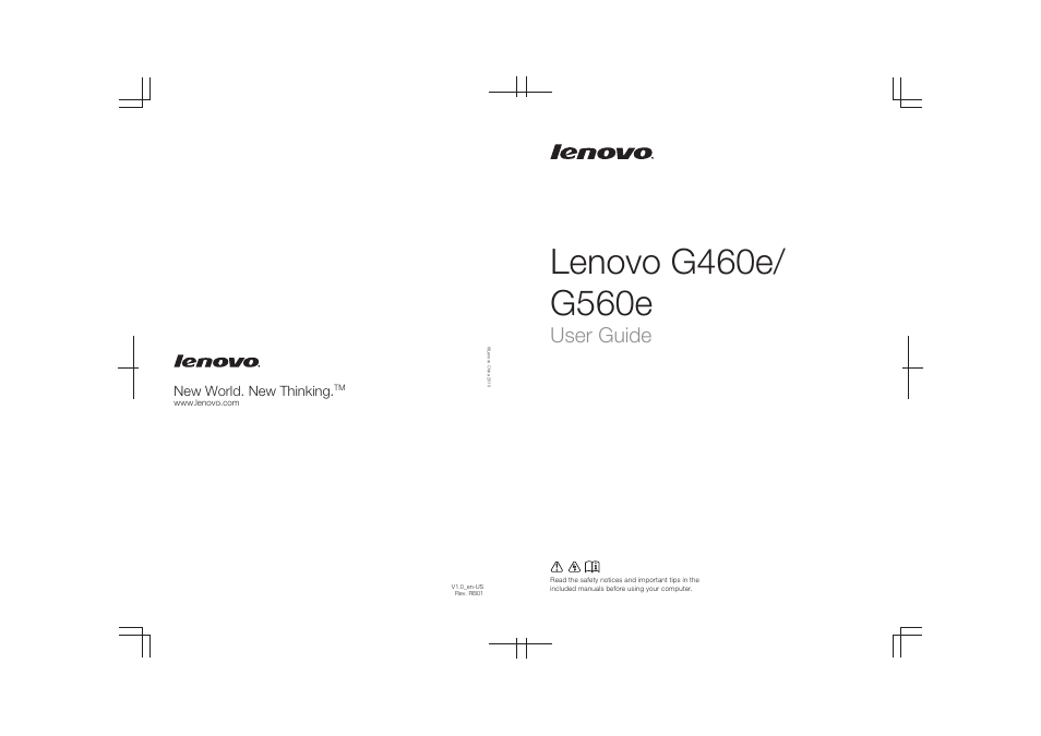 User guide, New world. new thinking | Lenovo G560e Notebook User Manual | Page 51 / 51