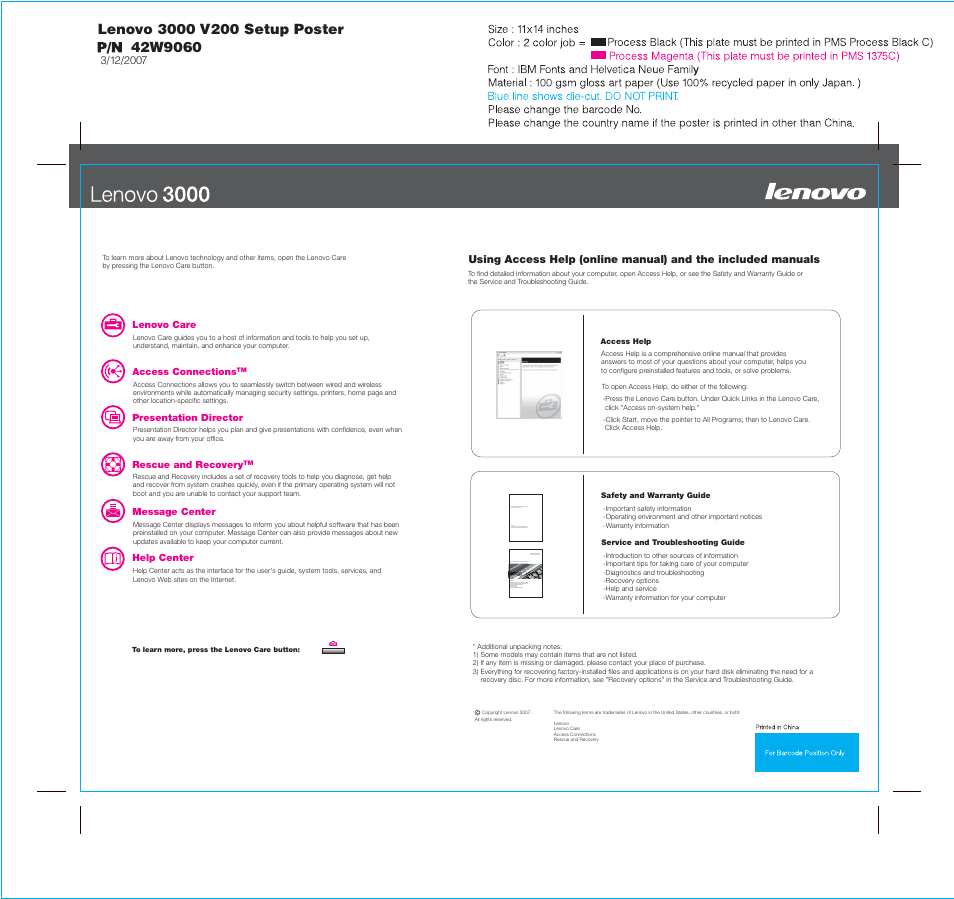 Lenovo 3000 V200 Notebook User Manual | Page 2 / 2