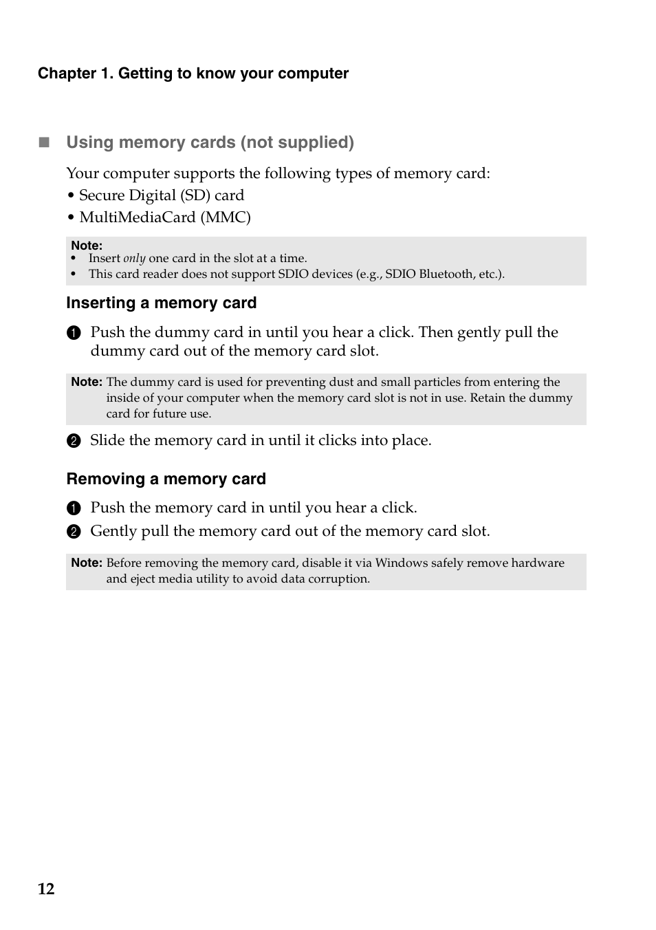 Lenovo Yoga 13 Notebook IdeaPad User Manual | Page 16 / 40