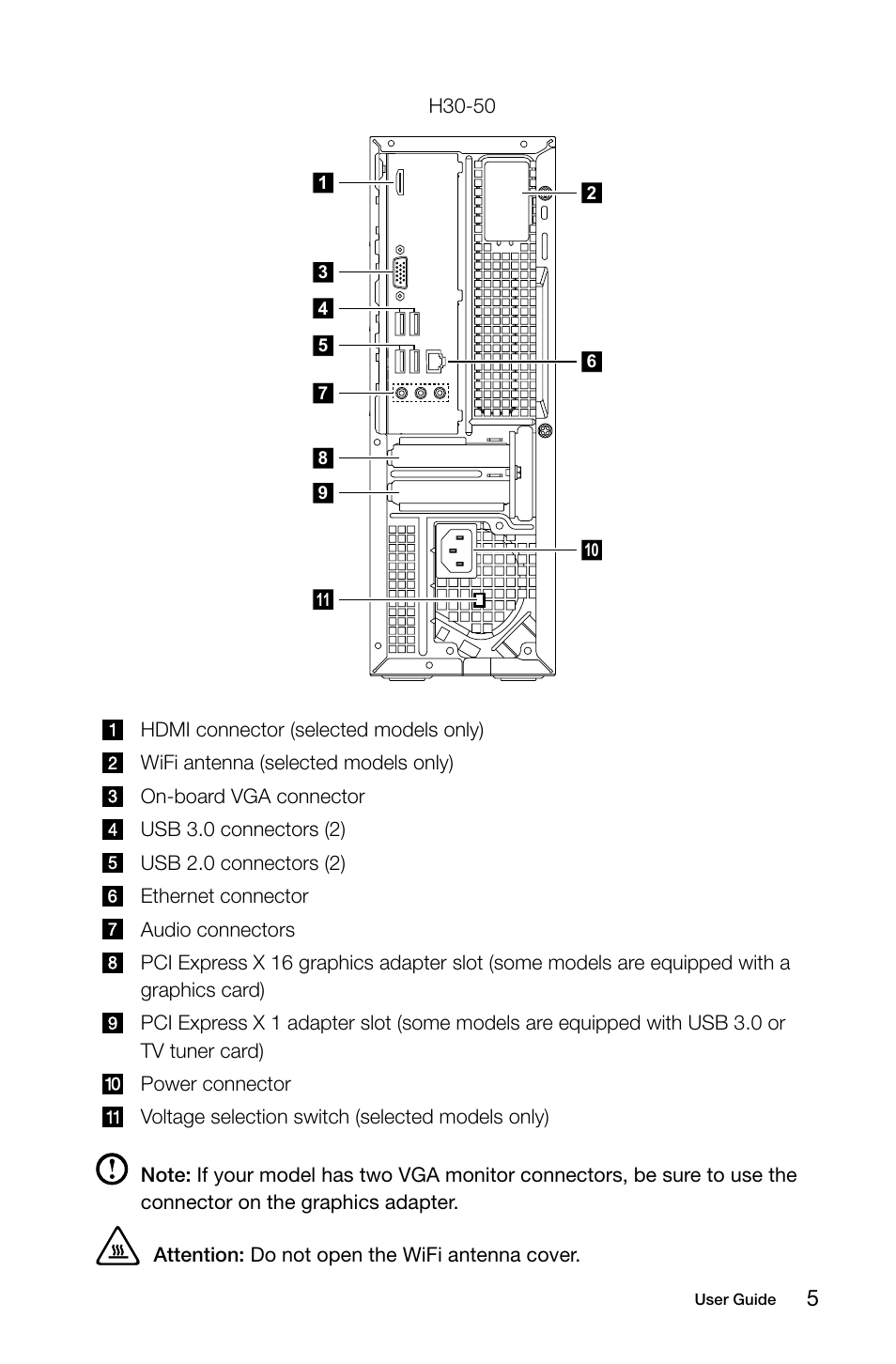 Lenovo H30-00 Desktop User Manual | Page 10 / 61