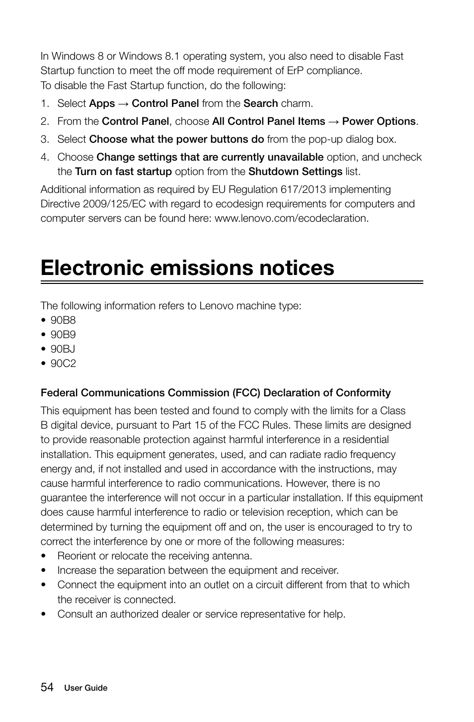 Electronic emissions notices | Lenovo H30-00 Desktop User Manual | Page 59 / 61