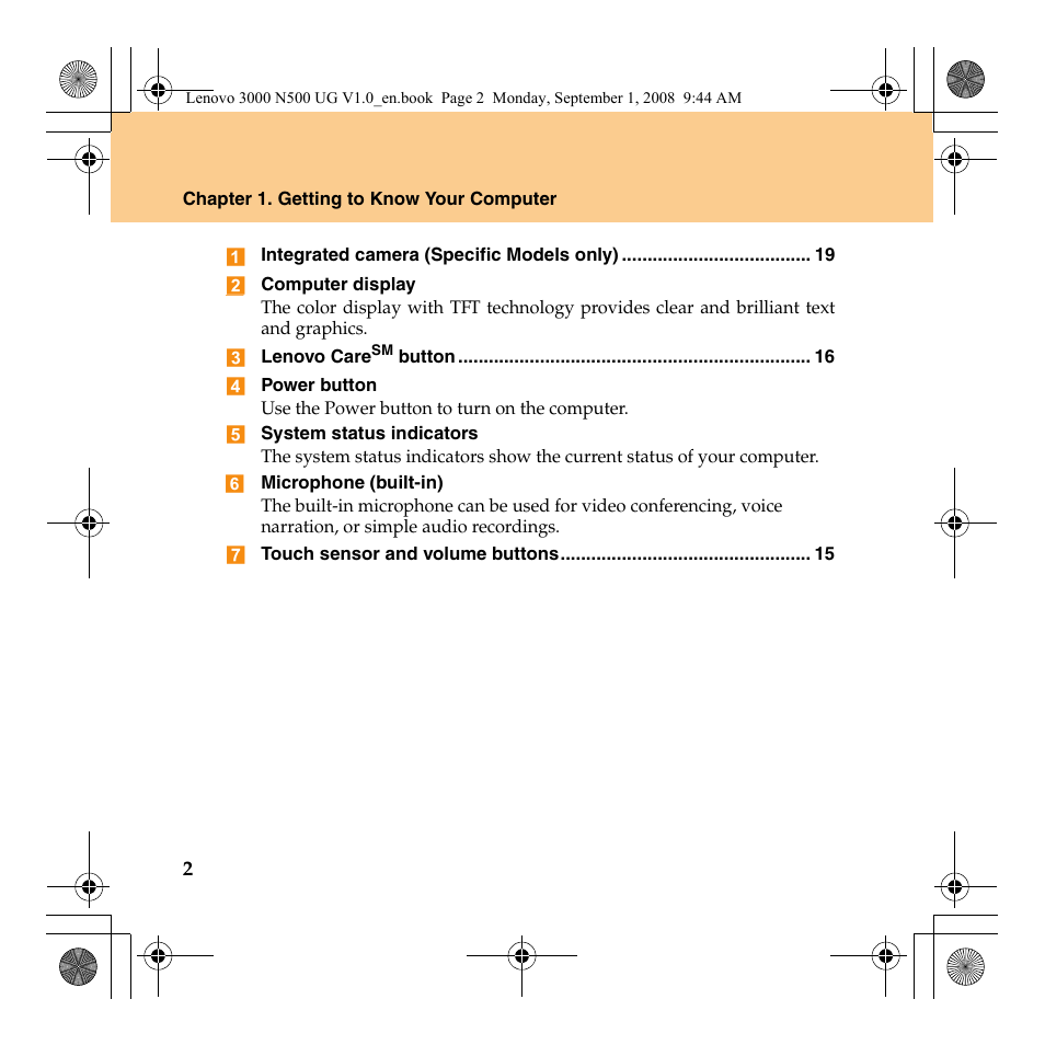 Lenovo N500 Notebook User Manual | Page 10 / 148