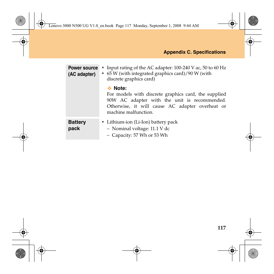 Lenovo N500 Notebook User Manual | Page 125 / 148