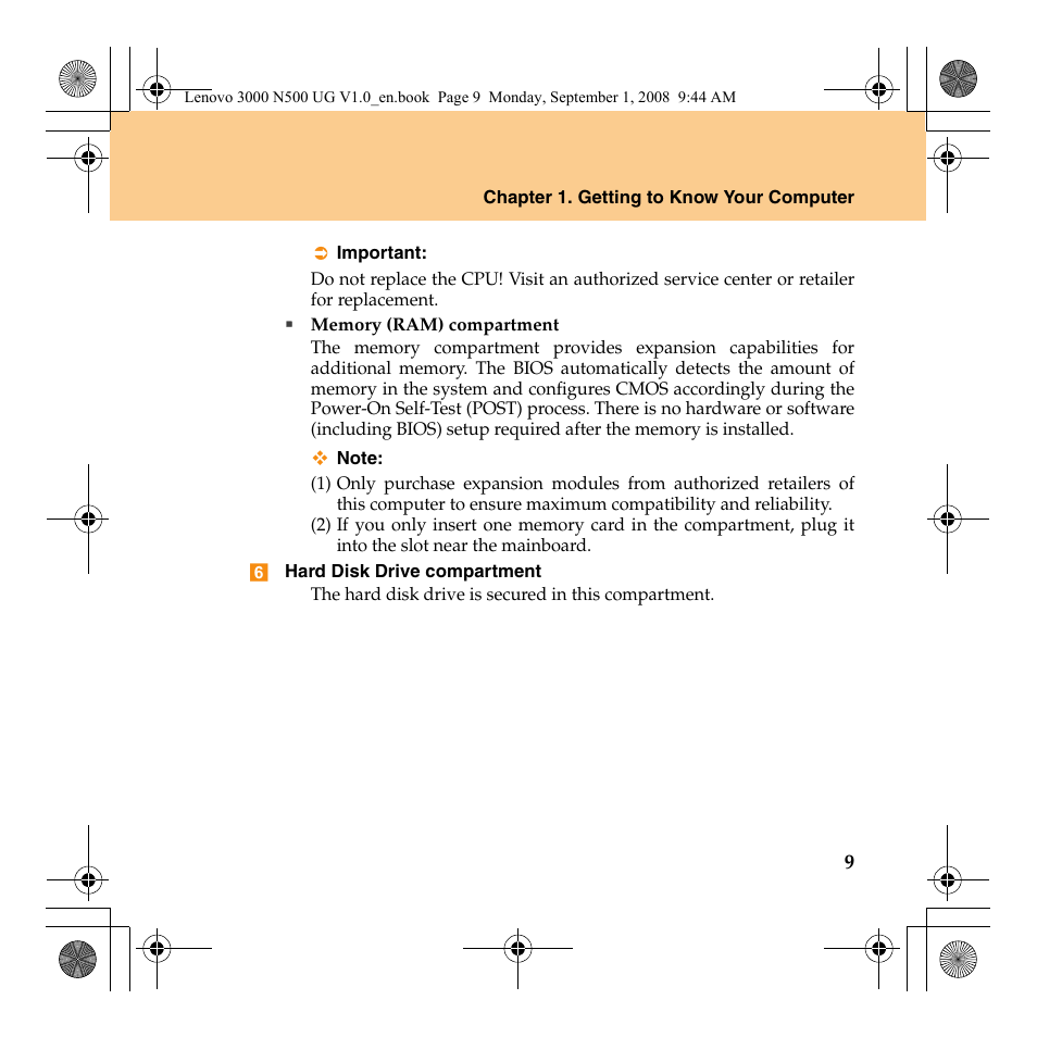 Lenovo N500 Notebook User Manual | Page 17 / 148