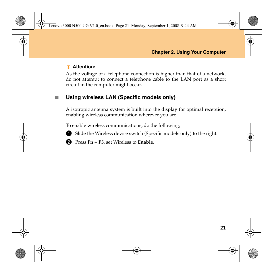 Lenovo N500 Notebook User Manual | Page 29 / 148