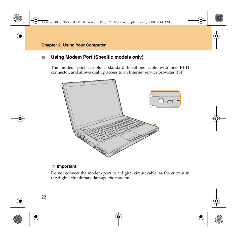 Lenovo N500 Notebook User Manual | Page 30 / 148