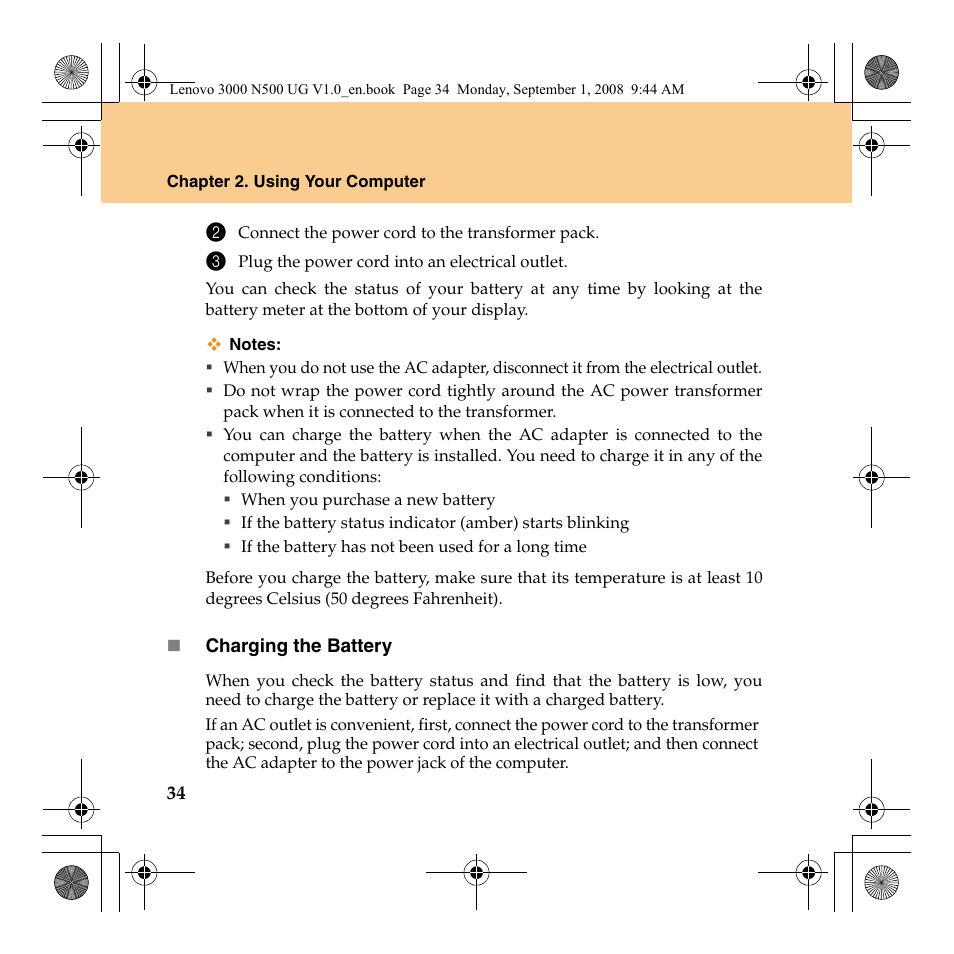 Lenovo N500 Notebook User Manual | Page 42 / 148