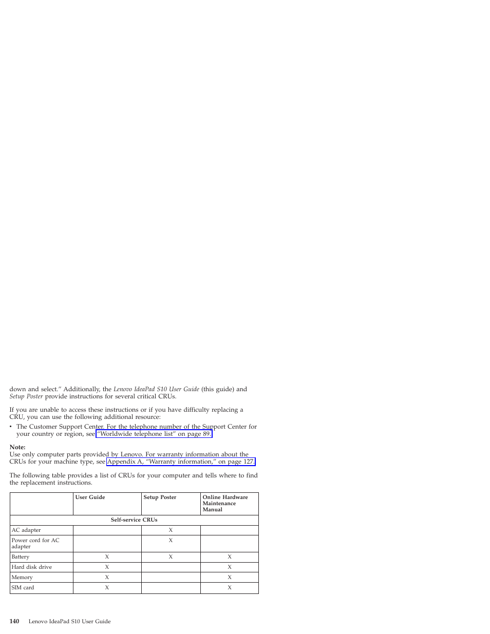 Lenovo IdeaPad S10 User Manual | Page 148 / 180