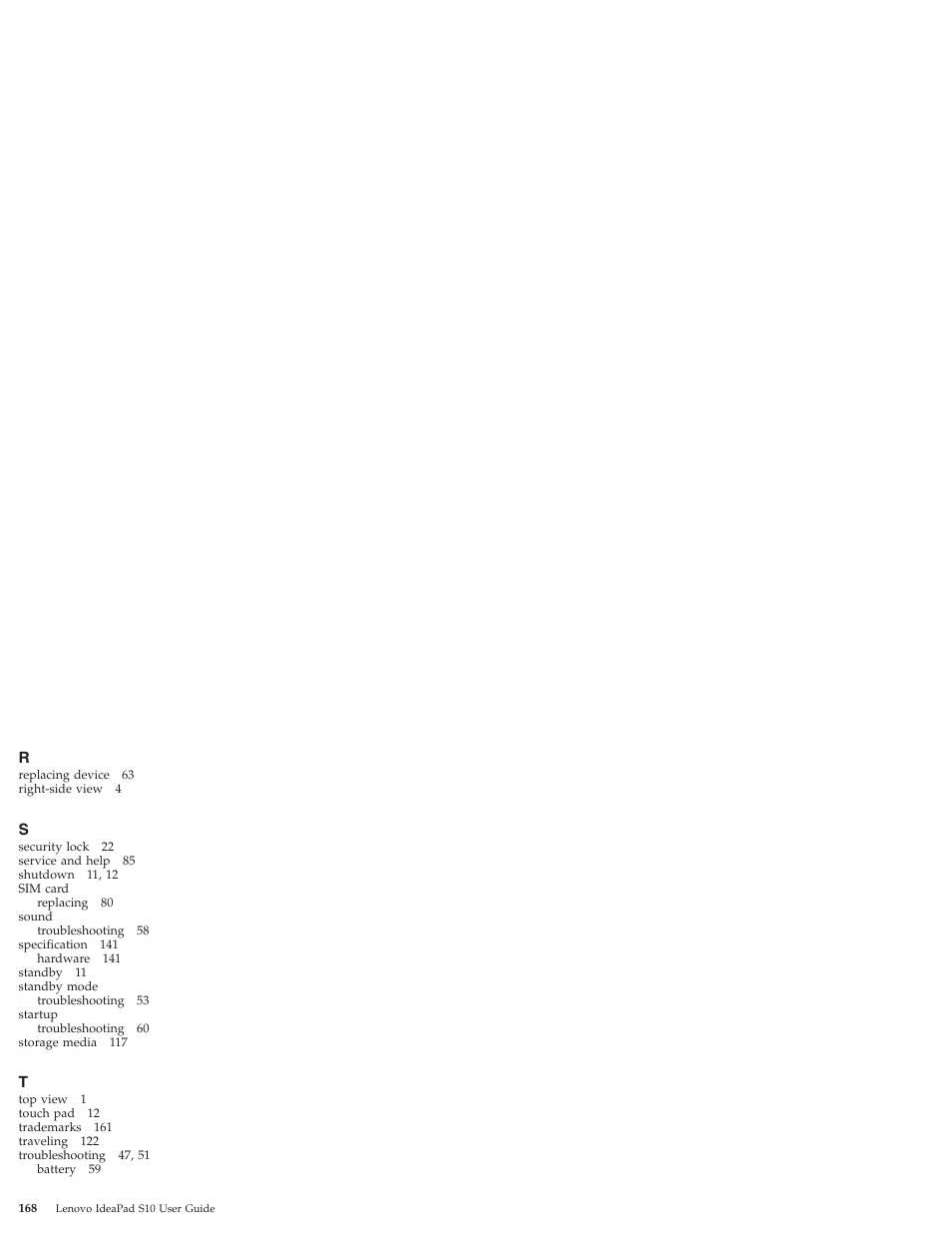 Lenovo IdeaPad S10 User Manual | Page 176 / 180