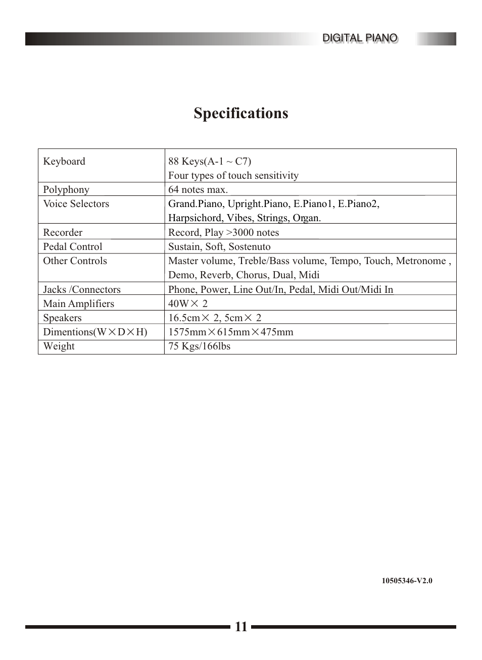 Т³гж 15, Specifications | Adagio Teas KDP8865 User Manual | Page 15 / 16
