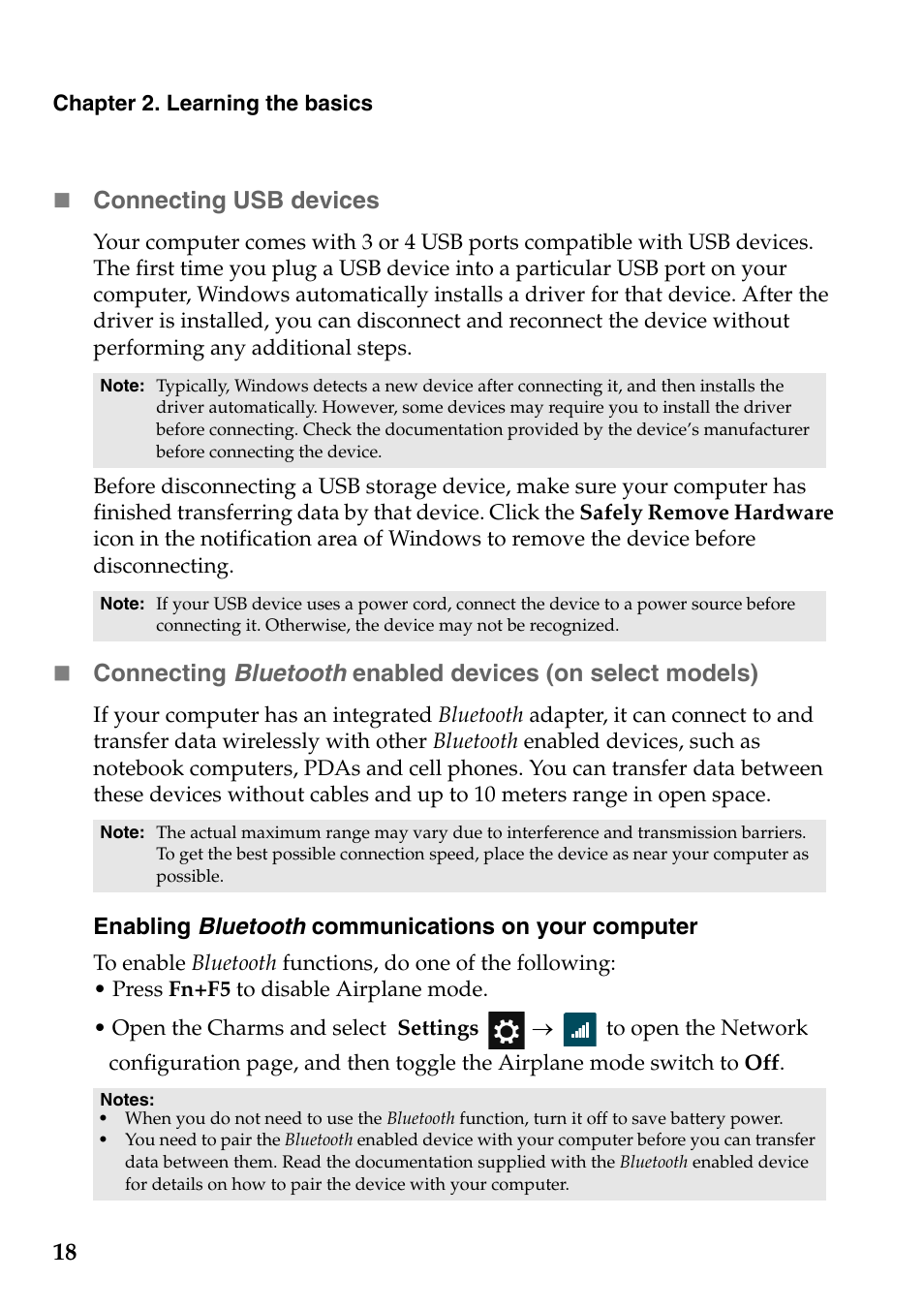 Lenovo IdeaPad Z585 Notebook User Manual | Page 22 / 54