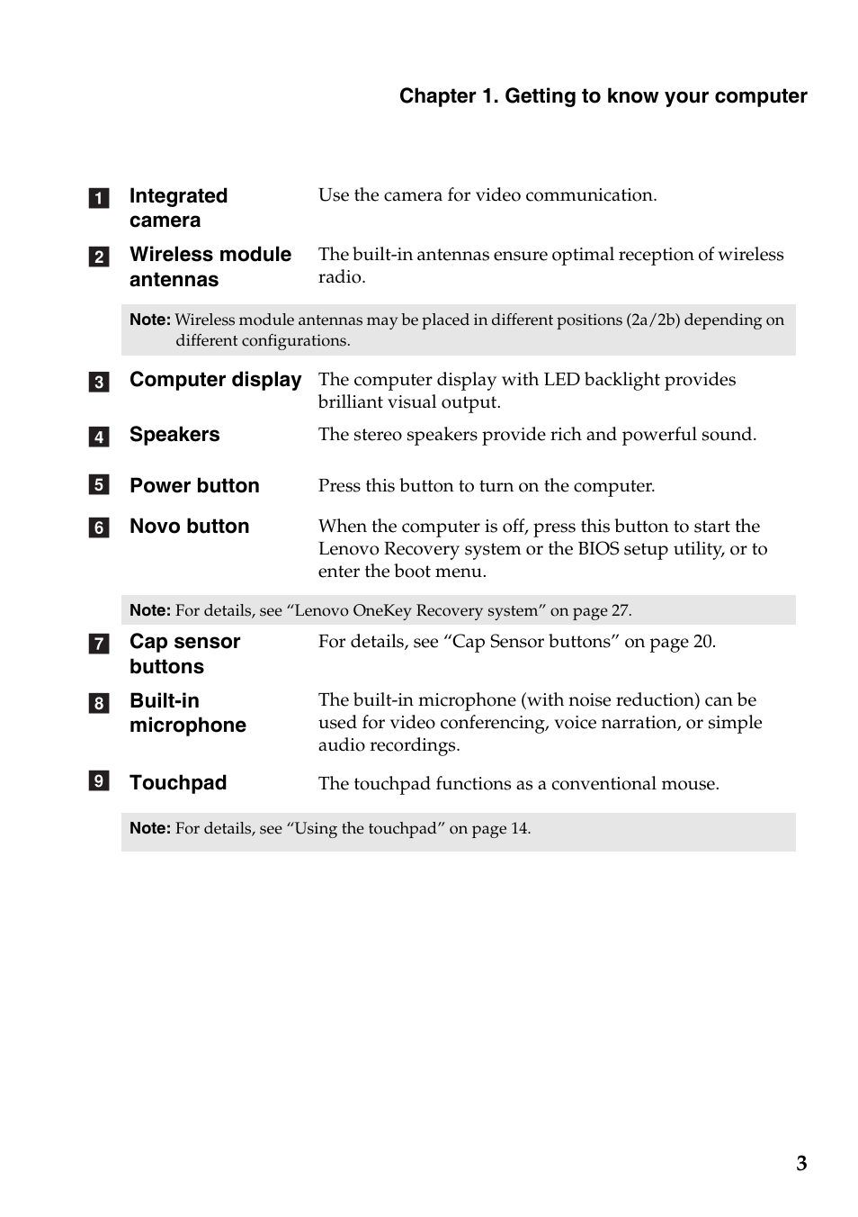 Lenovo IdeaPad Z585 Notebook User Manual | Page 7 / 54