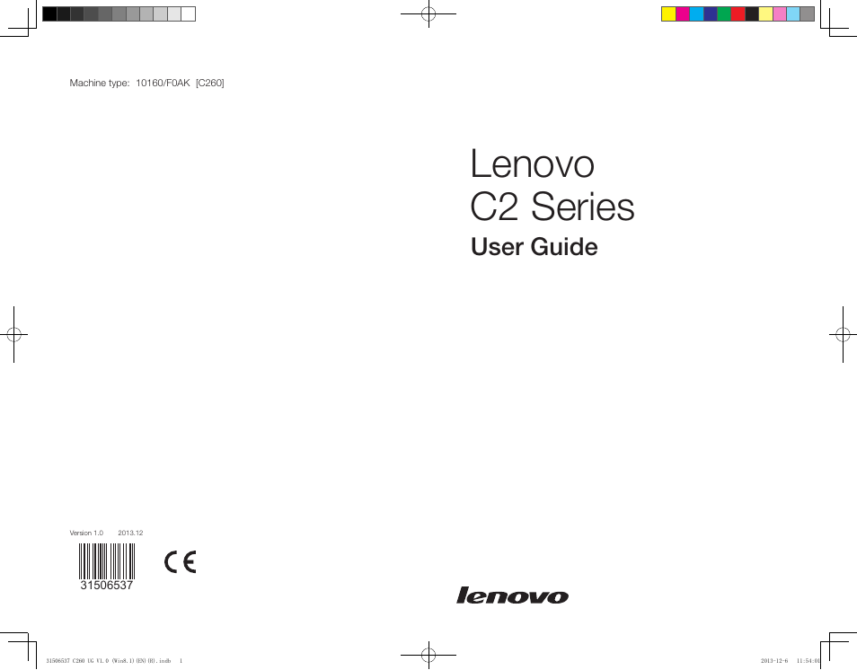 Lenovo C260 Touch All In One User Manual | 47 pages
