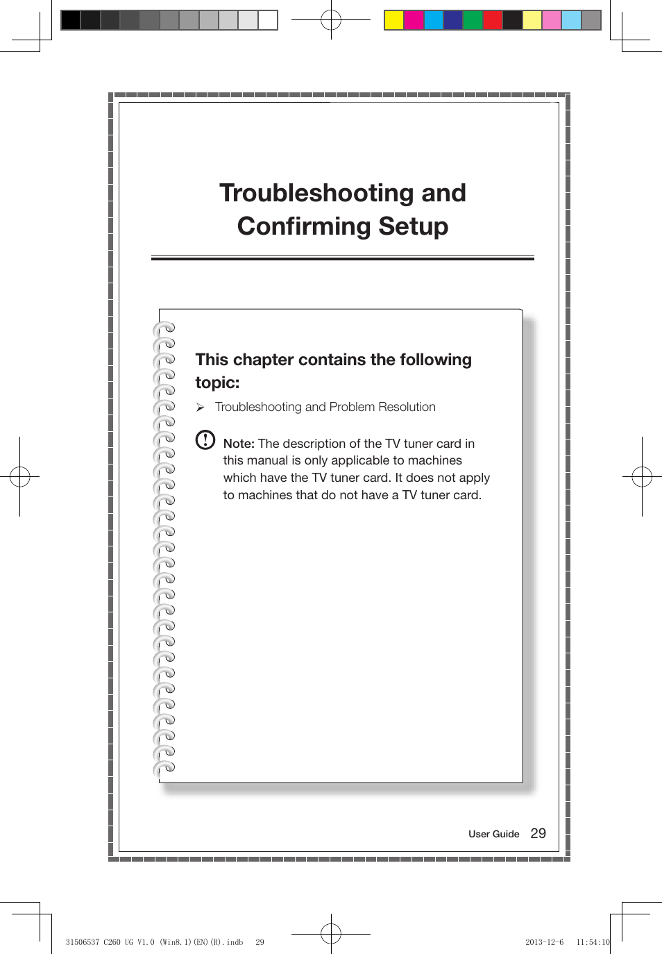 Troubleshooting and confirming setup | Lenovo C260 Touch All In One User Manual | Page 34 / 47