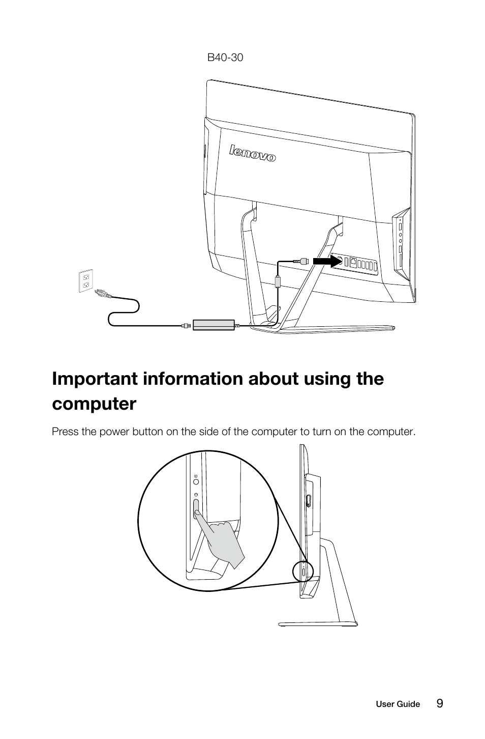 Important information about using the computer | Lenovo B50-30 Touch All-in-One User Manual | Page 14 / 59