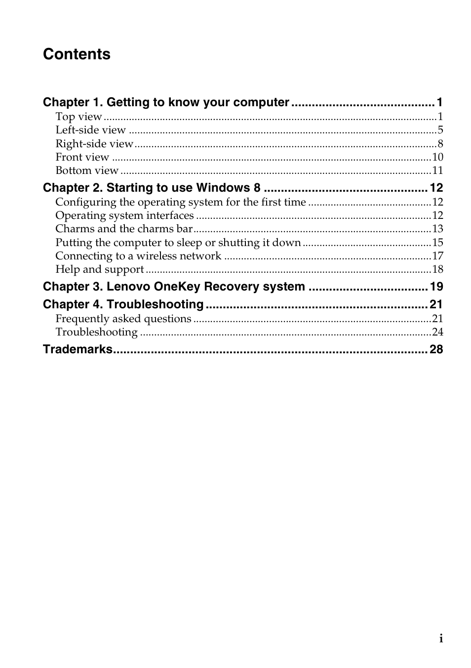 Lenovo IdeaPad S500 Touch Notebook User Manual | Page 5 / 36