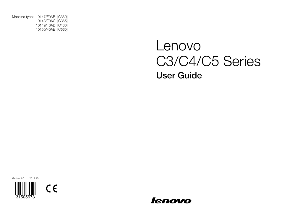 Lenovo C360 All-in-One User Manual | 61 pages