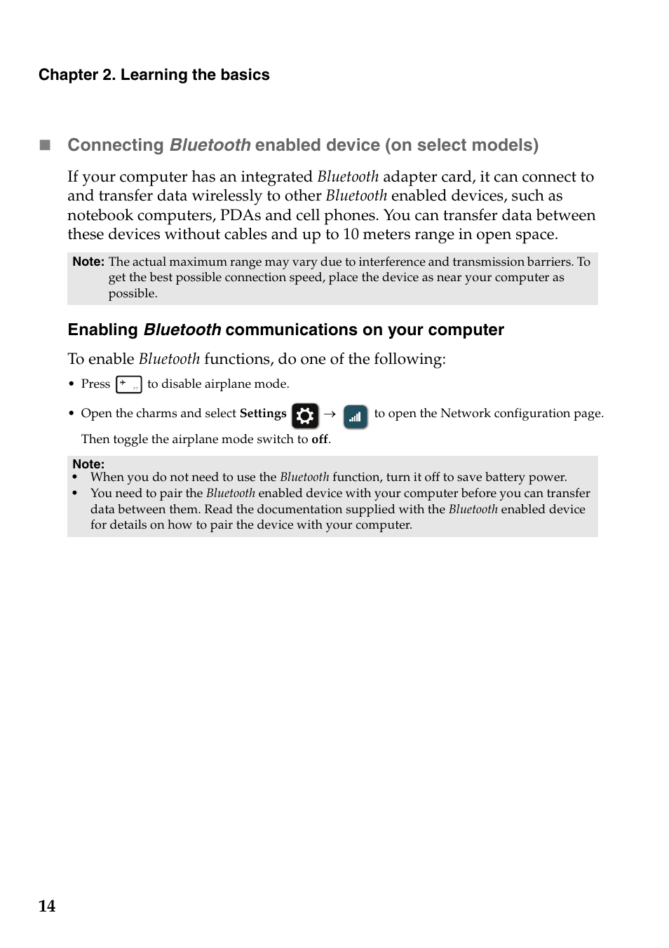 Enabling bluetooth communications on your computer | Lenovo IdeaPad S200 User Manual | Page 18 / 45