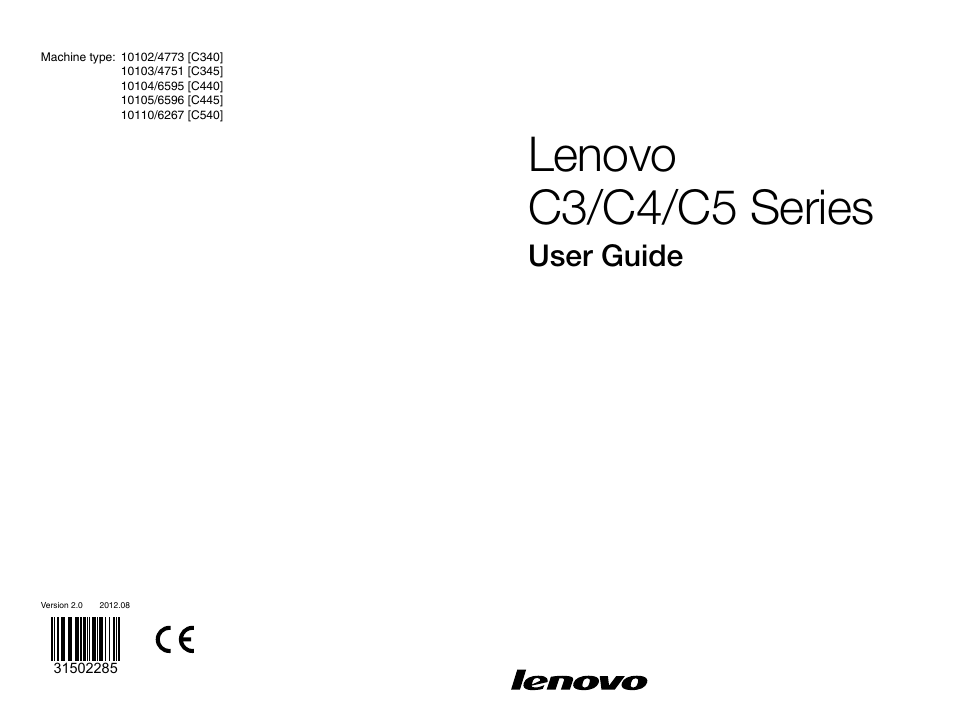Lenovo C445 All-in-One User Manual | 49 pages