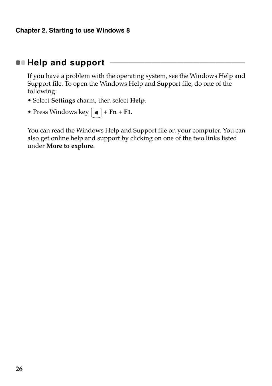 Help and support | Lenovo G500s Touch Notebook User Manual | Page 30 / 48