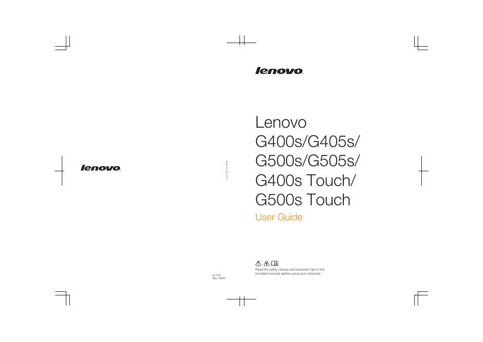 User guide | Lenovo G500s Touch Notebook User Manual | Page 48 / 48