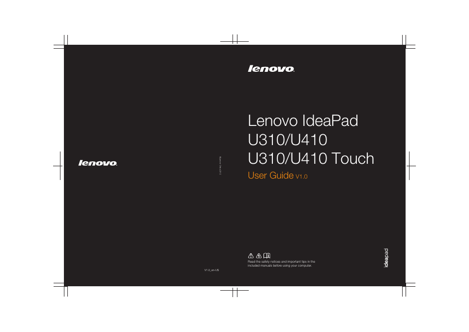 Lenovo IdeaPad U310 Touch Notebook User Manual | 52 pages