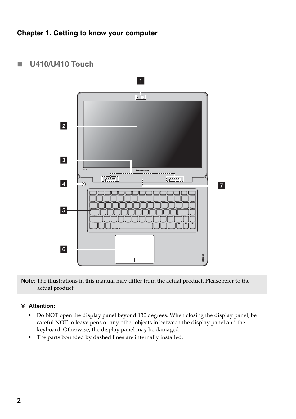 Lenovo IdeaPad U310 Touch Notebook User Manual | Page 6 / 52