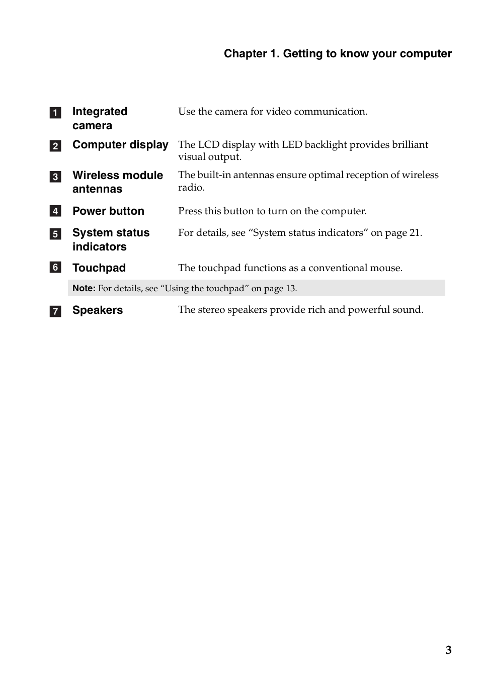 Lenovo IdeaPad U310 Touch Notebook User Manual | Page 7 / 52