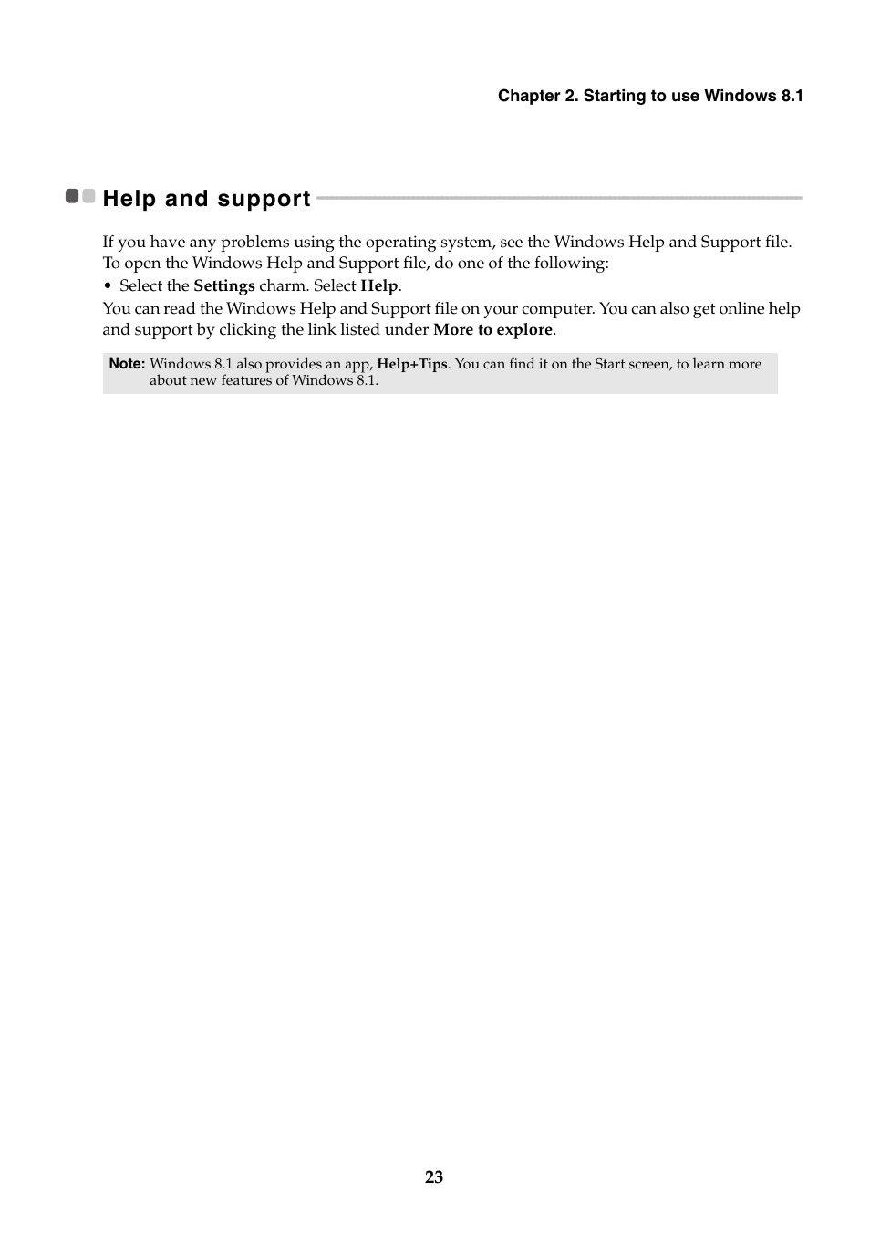 Help and support | Lenovo Miix 2 10 Tablet Lenovo User Manual | Page 27 / 34