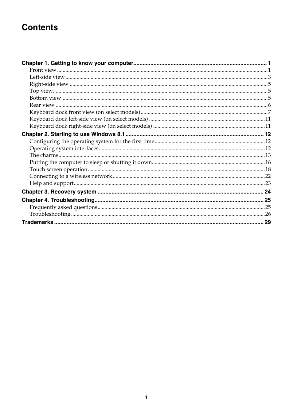 Lenovo Miix 2 10 Tablet Lenovo User Manual | Page 3 / 34