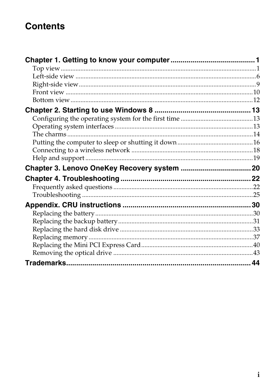 Lenovo IdeaPad Z710 Notebook User Manual | Page 3 / 50