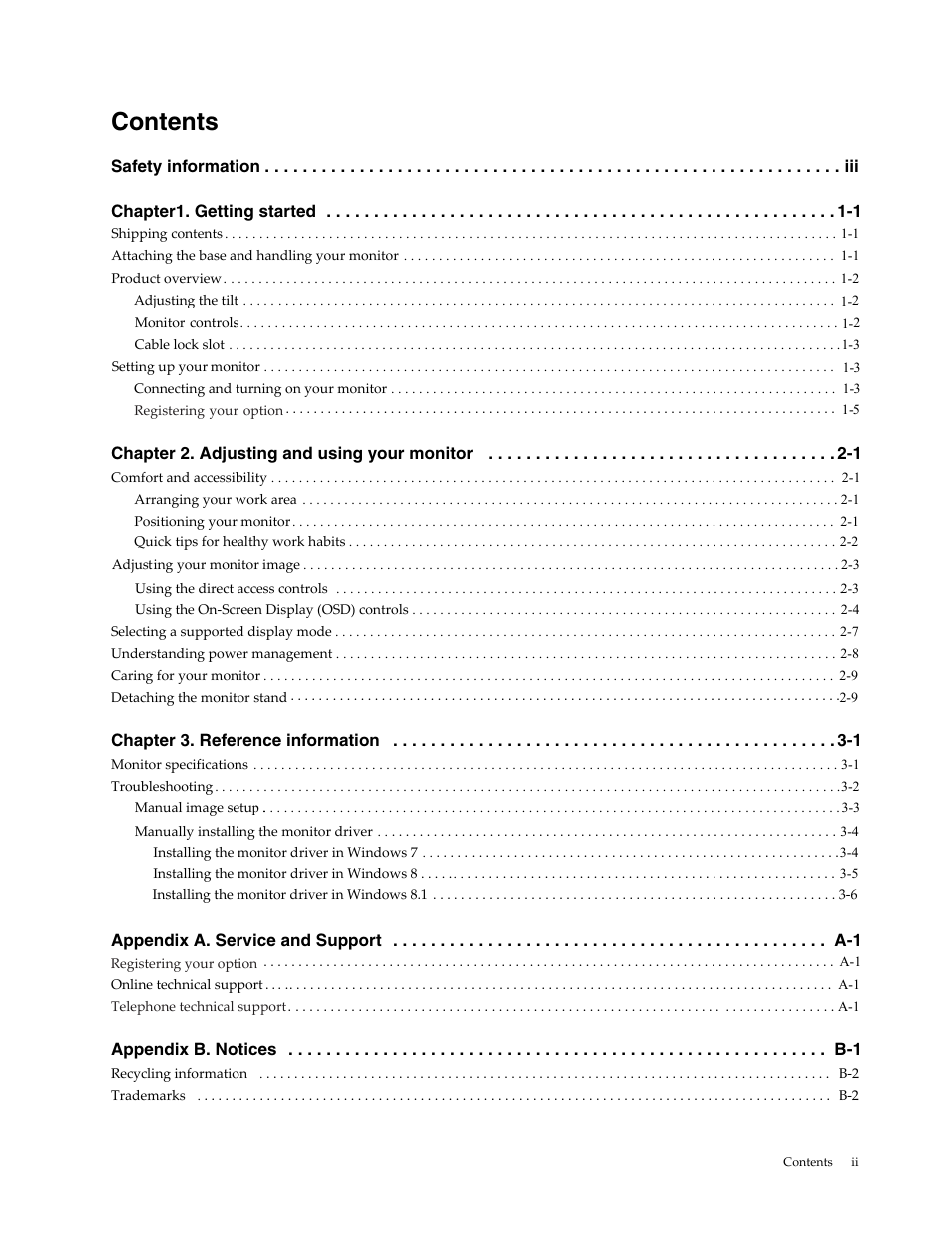 Lenovo LI2032 Wide LCD Monitor User Manual | Page 3 / 27