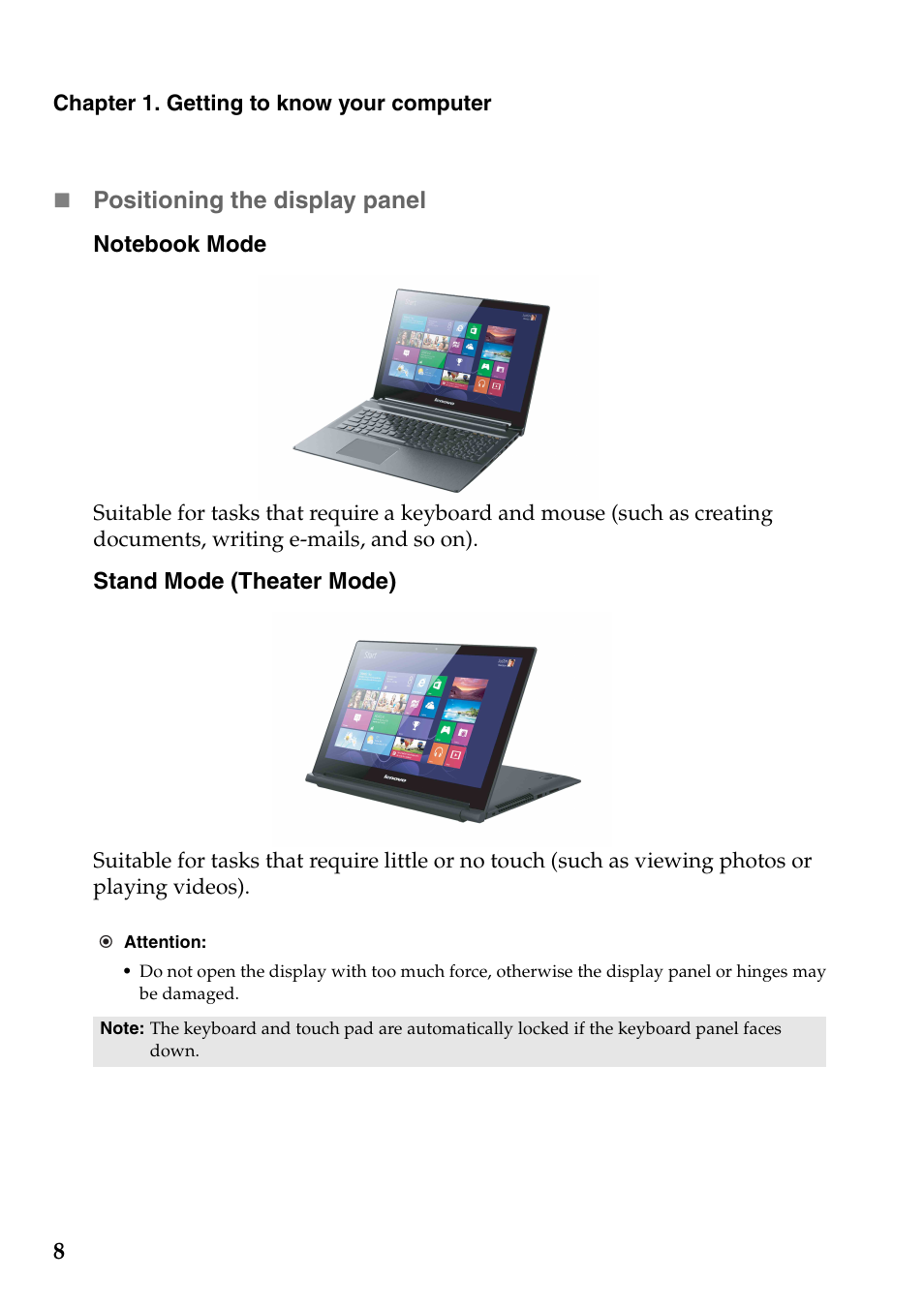 Lenovo Flex 2-15 Notebook Lenovo User Manual | Page 12 / 48